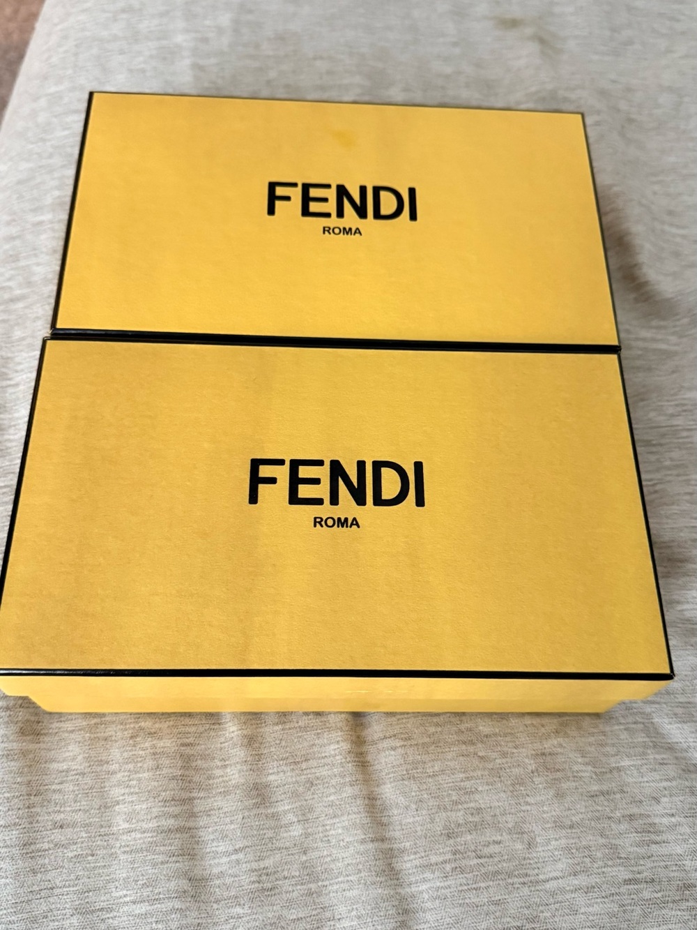 Fendi Yellow Black Logo Sunglasses Box Set